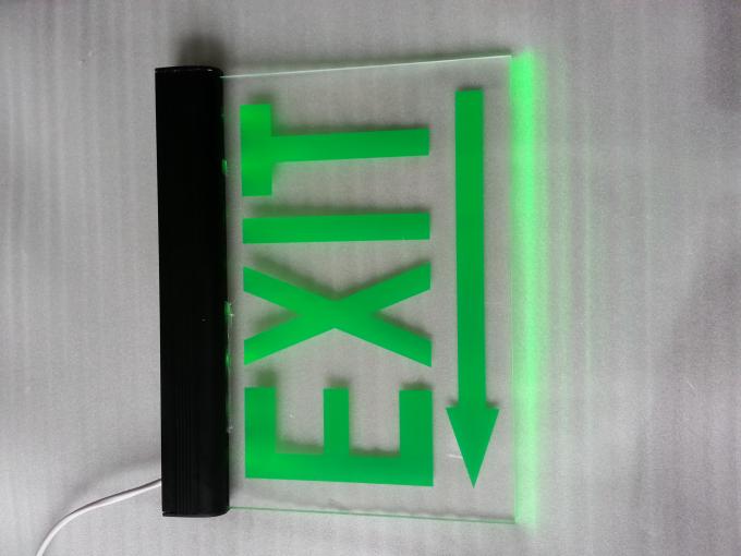 acrylic rechargeable double sided emergency exit signs white led lights battery powered