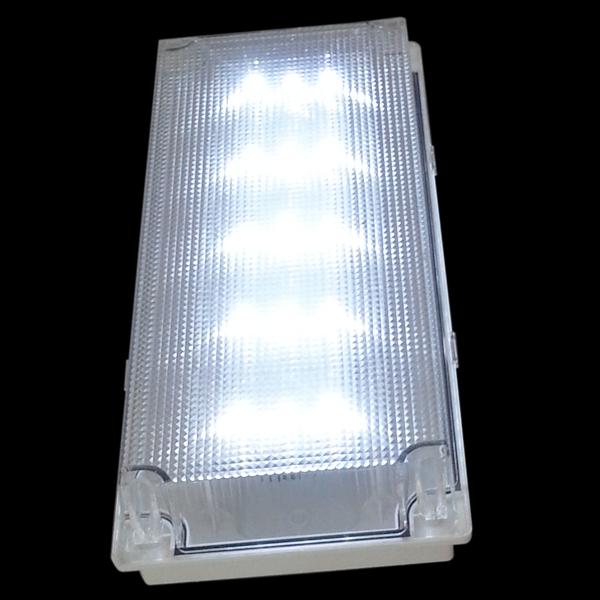 Rechargeable IP65 3W Waterproof Emergency Light Wall Recessed Mounted