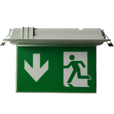 3W LED Ceiling Recessed Double Side Emergency Exit Sign Commerical