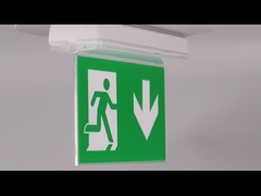 Aluminous Rechargeable Acrylic Plate Double Sided Exit Signs For Emergency
