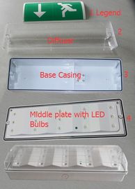 Battery Powered Waterproof Emergency Escape Lighting For Industrial , Wall Surface Mounted