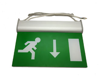 110V / 220V Double Sided Exit Signs Self Testing Running Man Emergency Light Maintained