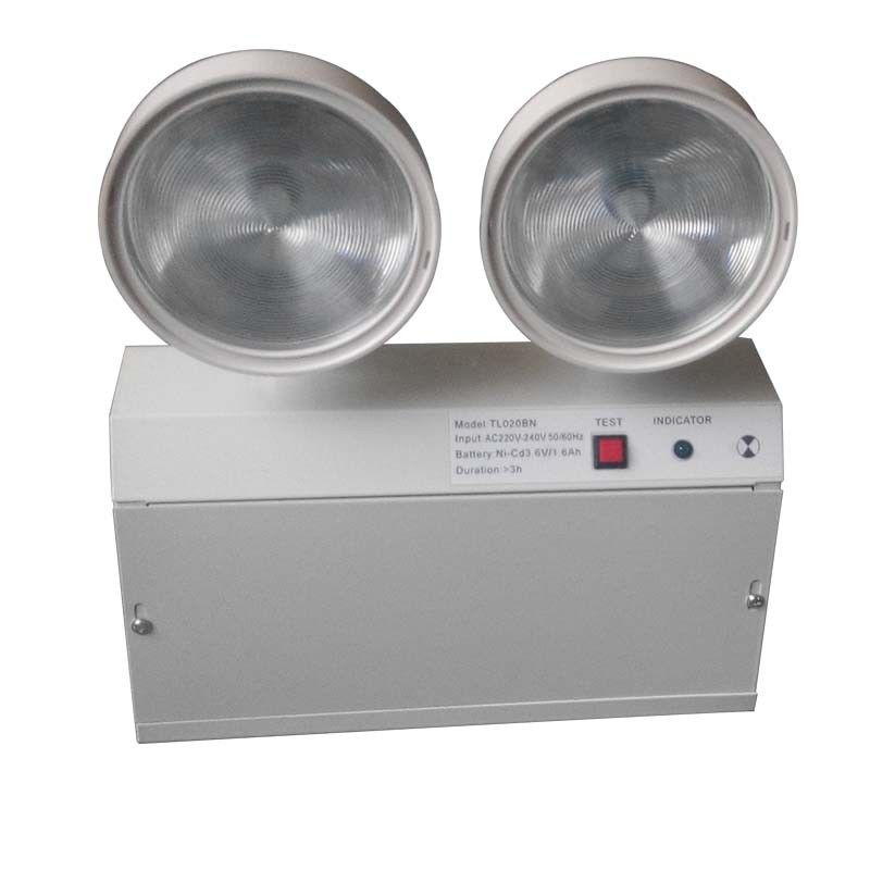 2W Twin Spot LED Emergency Light Steel Casing Ni-Cd Battery 3 Hours Duration TL020BN