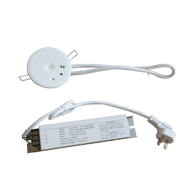 Ceiling Recessed Chargeable  Emergency Light 1*3W SMD White LED