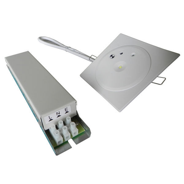 Recessed Rechargeable Commercial Ceiling Emergency Light with Battery Backup 1W SMD White LED EL1-1AN
