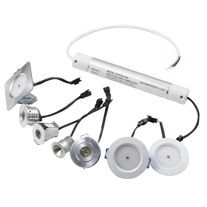 Aluminum Casing 3W LED Rechargeable Emergency Light with Battery Backup IP20 High Brightness L124N
