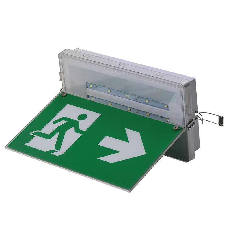 Exit Sign LED 5W Waterproof Emergency Light IP65 220V 240V Ni-Cd Battery L212N