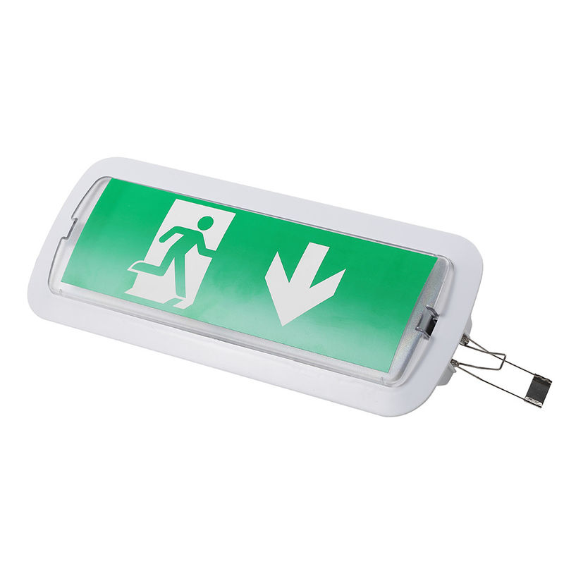 Frosted Commercial LED Emergency with Battery Backup Rechargeable Light 1.5W Non Maintained Ceiling Recessed L116N-B