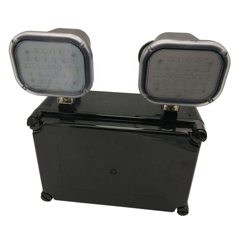 IP65 Waterproof Twin Spot Emergency Lights with 3 Hours Battery Backup Rechargeable Twin Head Emergency Light