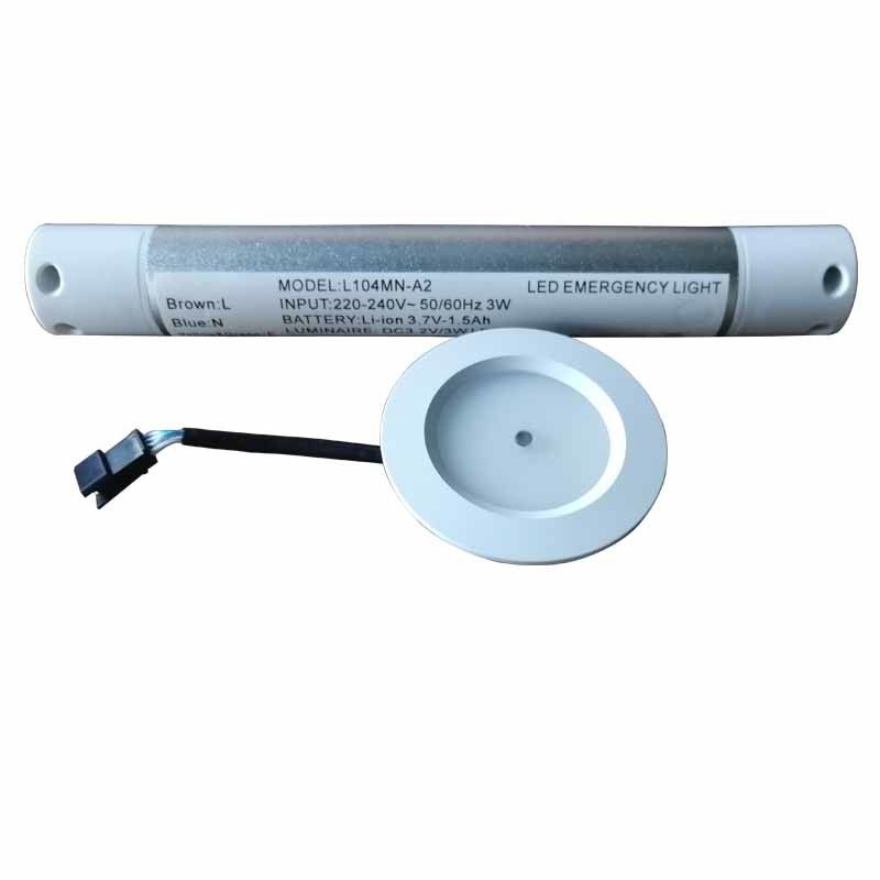 Aluminum Casing 3W LED Rechargeable Emergency Light with Battery Backup IP20 High Brightness L124N