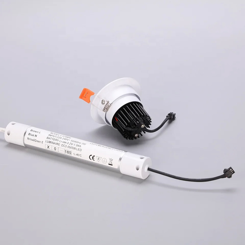 10ºC To 55ºC Ceiling Emergency Light with Indicator Green AC Power and Ni-CD Battery 3.6V/0.6Ah