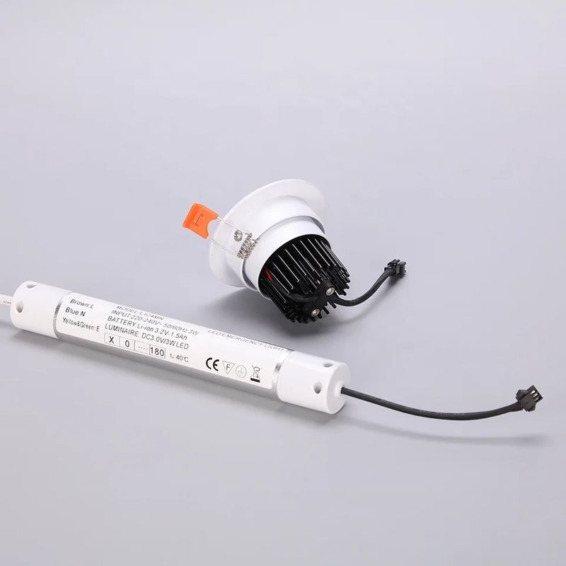 Wide Temperature Range Commercial Ceiling Emergency Light with Battery Backup COB LED 3W Ni-Cd Battery L128N