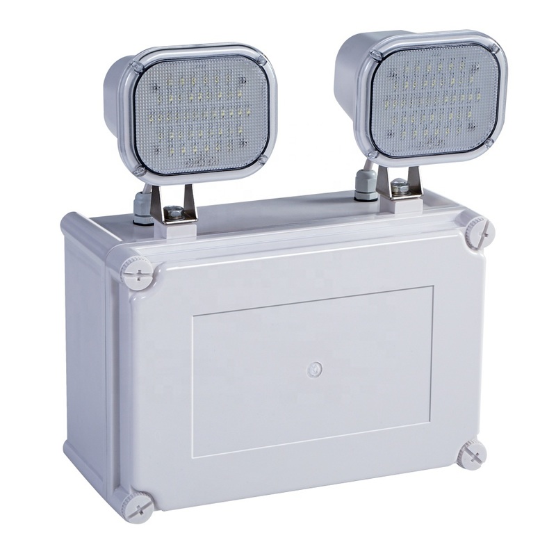 High Lumen 2x6W LED Twin Spot Emergency Light 3 Years Warranty 50000 Hours Lifespan