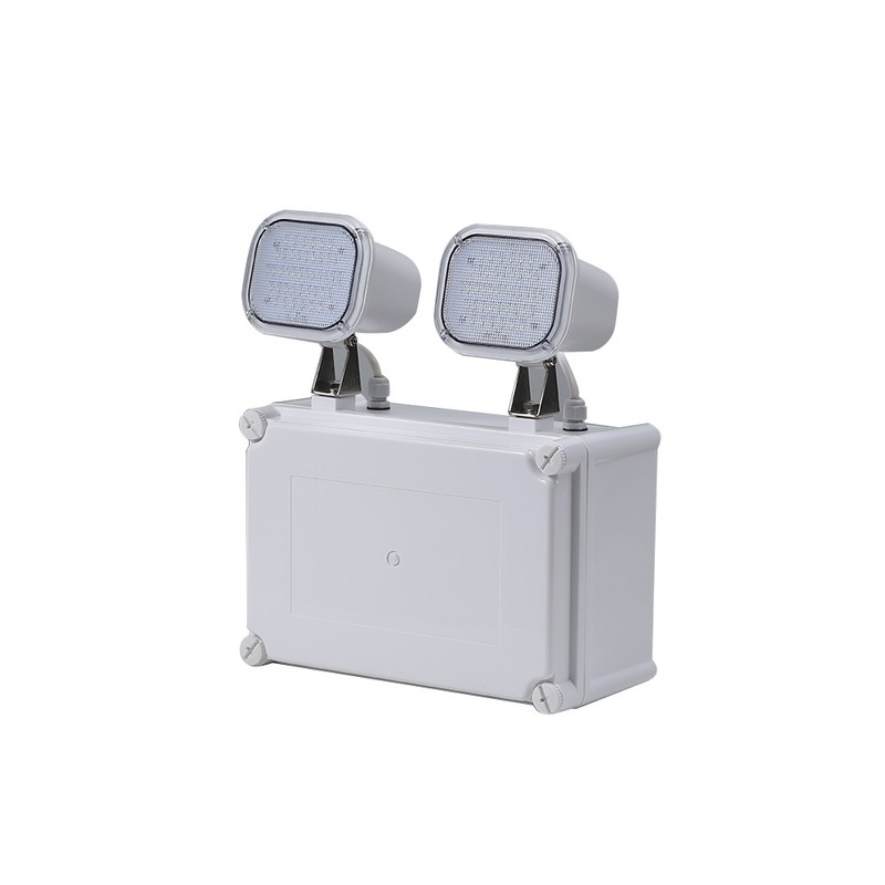 High Lumen 2x6W LED Twin Spot Emergency Light 3 Years Warranty 50000 Hours Lifespan