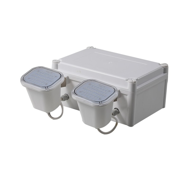 High Lumen 2x6W LED Twin Spot Emergency Light 3 Years Warranty 50000 Hours Lifespan