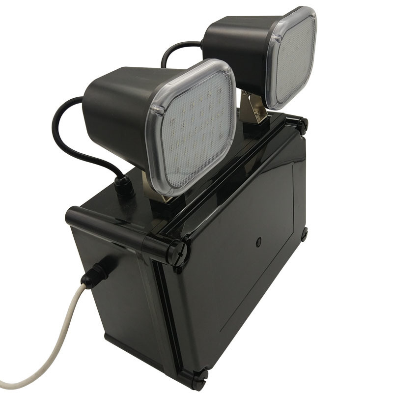 220V Input 2x6W Twin Spot LED Emergency Light 3 Years Warranty 50000 Hours Lifespan