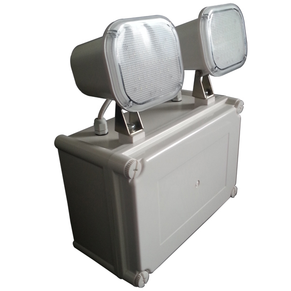 220V Input High Lumen Battery Operated Twin Spot LED Emergency Light with IP65 Waterproof