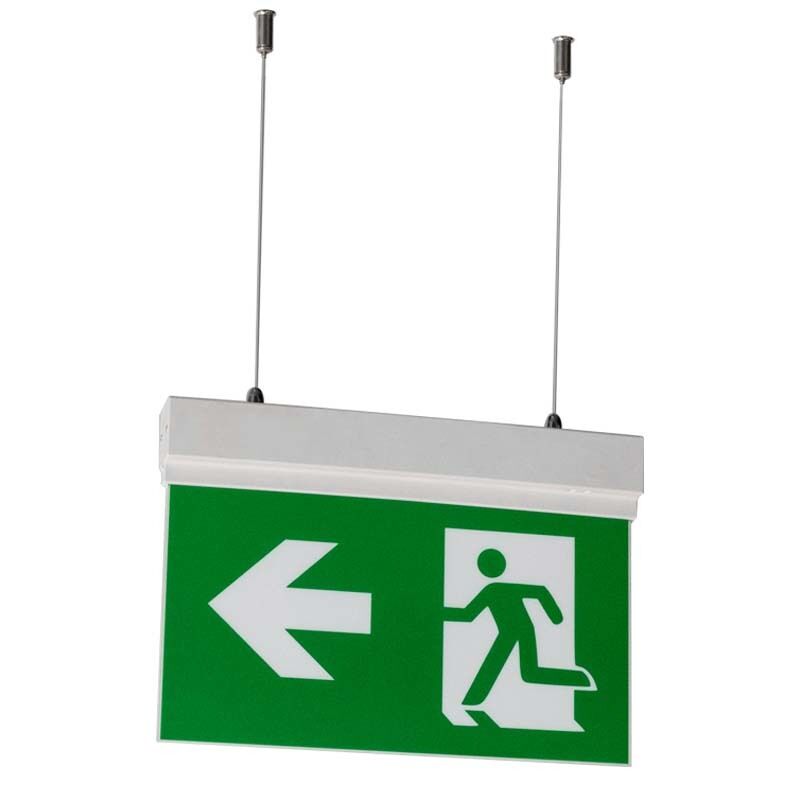Rechargeable Li-Ion Battery LED Emergency Exit Sign 3 Hours Backup Wall Mounted SL030AM