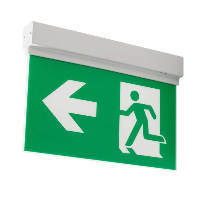 Rechargeable Li-Ion Battery LED Emergency Exit Sign 3 Hours Backup Wall Mounted SL030AM