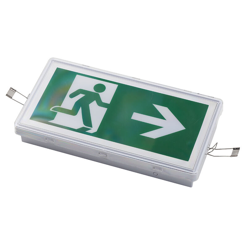 Emergency Exit Sign Light Ceiling Recessed Ni-Cd Battery IP65 Rated 5730 SMD LED