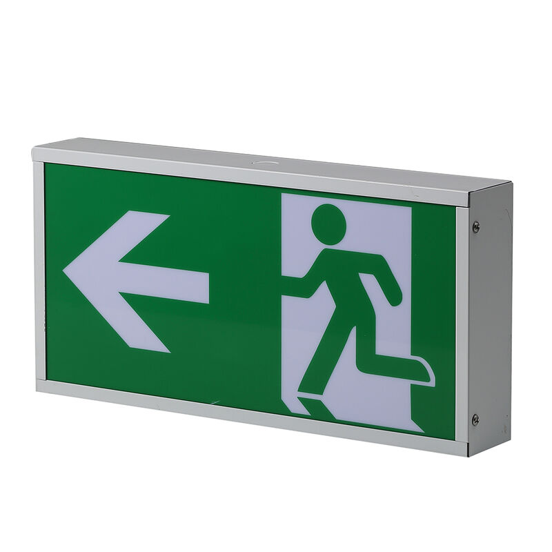 Wall Surface Mounted Built-in Battery LED Rechargeable Emergency Exit Light Double Sided Exit Sign