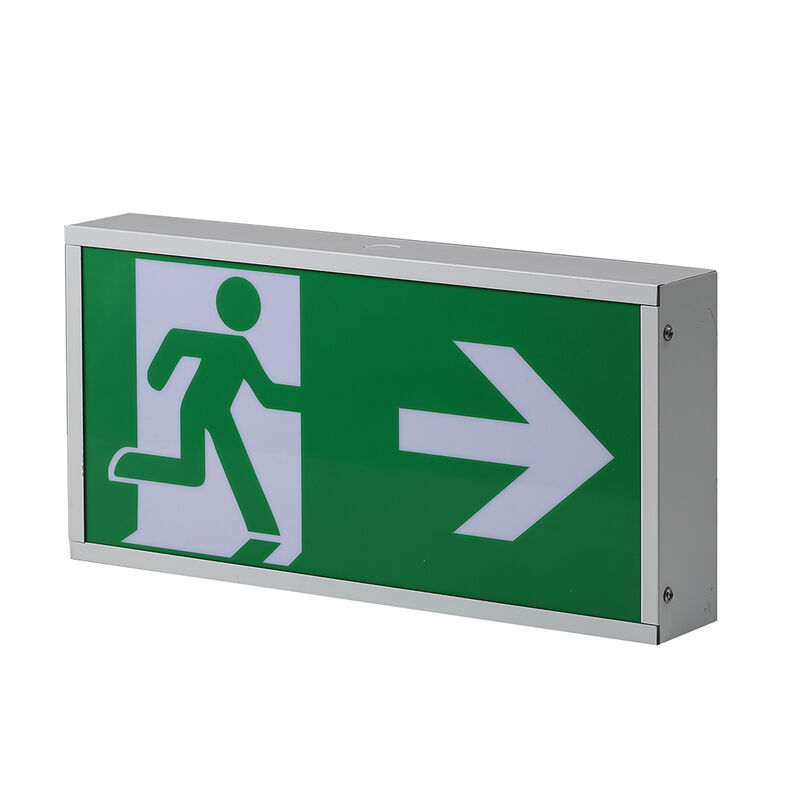 Wall Surface Mounted Built-in Battery LED Rechargeable Emergency Exit Light Double Sided Exit Sign