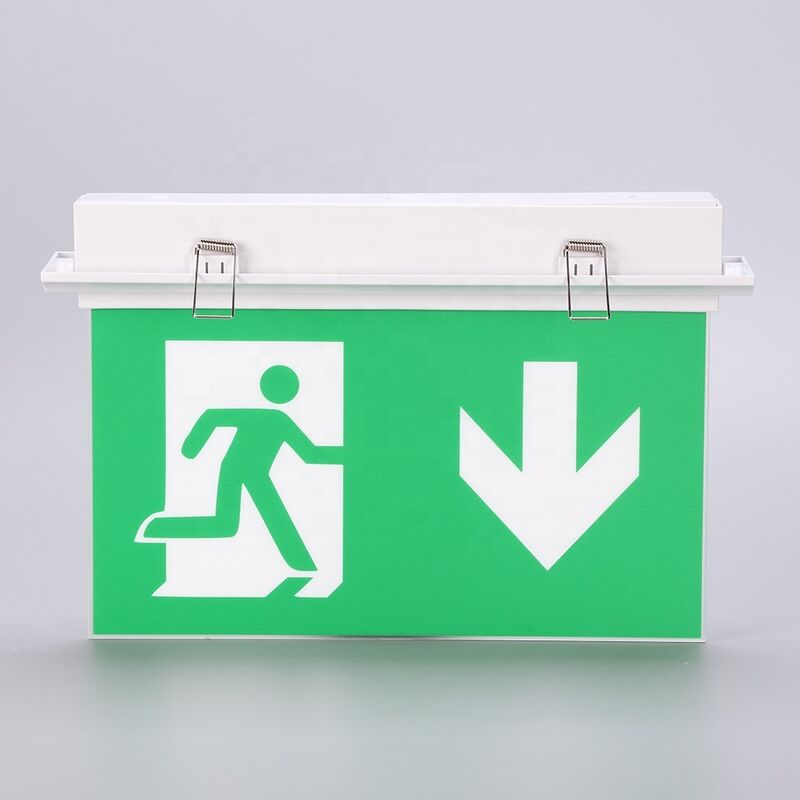 Rechargeable Double Sided Exit Sign Light with 3 Hours Backup and IP20 Rating for Emergency Lighting