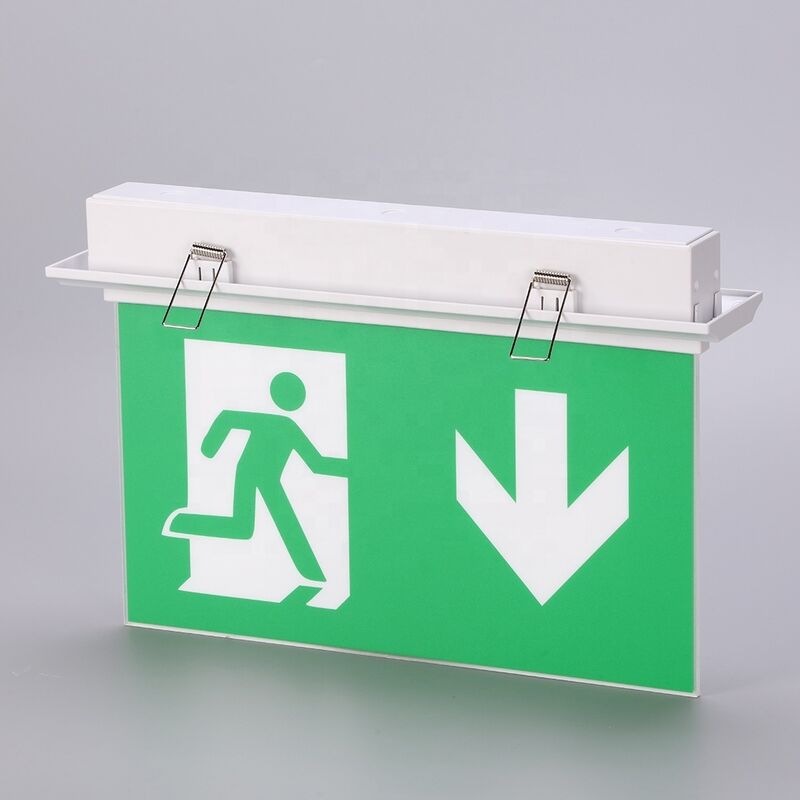 Rechargeable Double Sided Exit Sign Light with 3 Hours Backup and IP20 Rating for Emergency Lighting