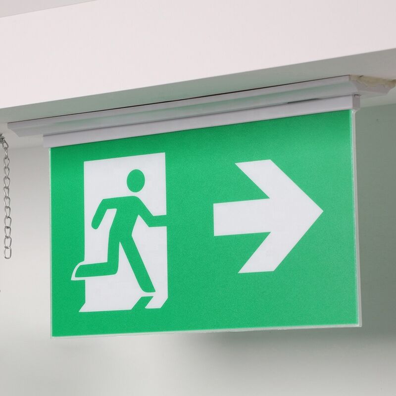 Rechargeable Double Sided Exit Sign Light with 3 Hours Backup and IP20 Rating for Emergency Lighting