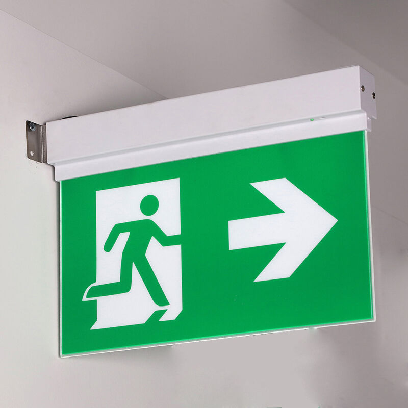 Side Mounting Double Sided Exit Sign Li-Ion Battery 3 Hour Emergency LED Light
