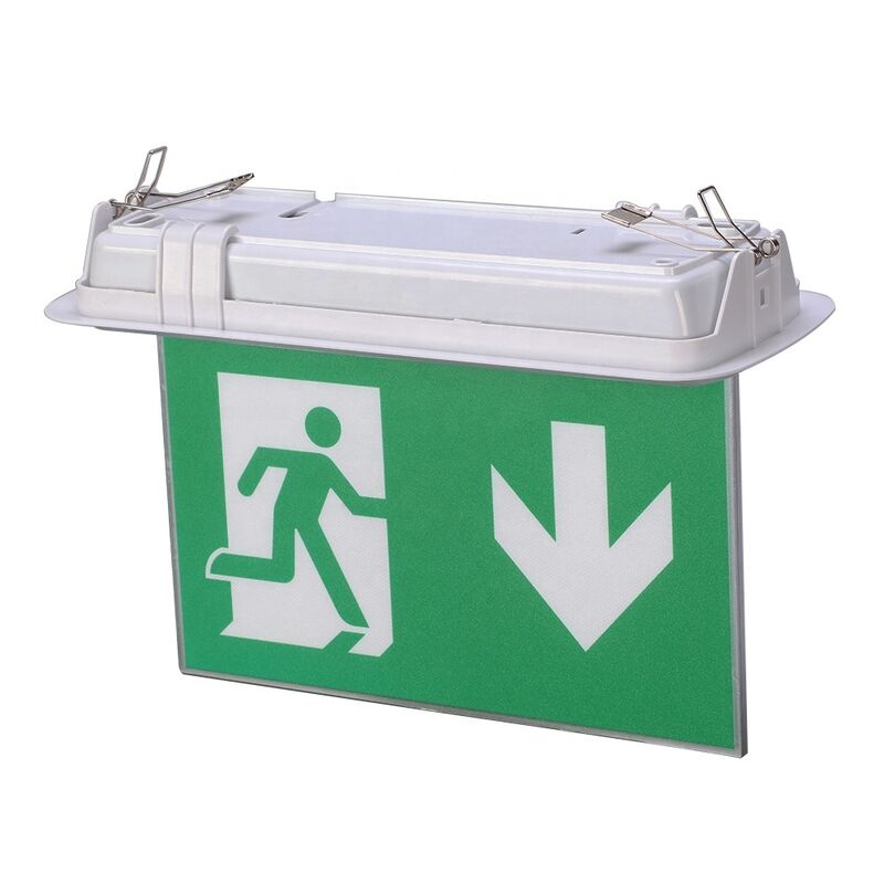 Fire Retardant ABS Casing LED Double Sided Emergency Exit Sign 3 Hours Operation Ni-Cd Battery