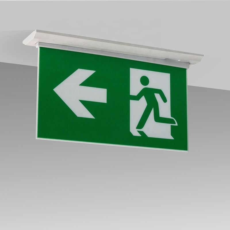 3 Hours Rechargeable Double Sided Emergency Exit Sign 15 Pcs SMD White LED Ni-Cd DSL010AM