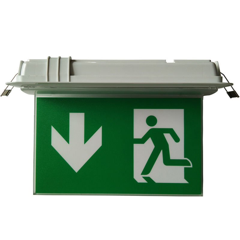 Small Size Ceiling Recessed Double Sided LED Emergency Exit Sign L116N-E
