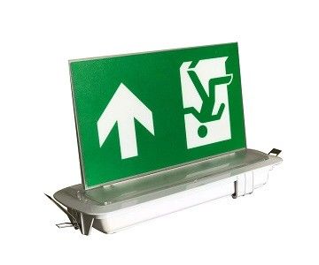 Aluminum Exit Sign 6 Pcs SMD 5730 LED Ceiling Recessed Material End Cap L116N-E