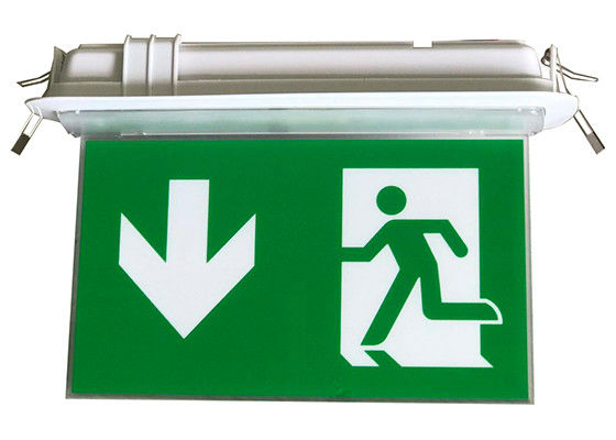 Aluminum Exit Sign 6 Pcs SMD 5730 LED Ceiling Recessed Material End Cap L116N-E