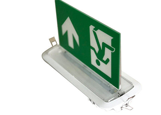 Industrial LED Plastic Green Running Man Sign Ceiling Recessed Emergency Light