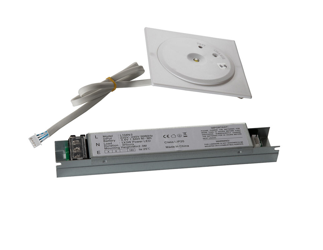 Non Maintained IP20 LED Recessed Ceiling Emergency Light with Battery Backup Fire Exit Sign 220V L104N-3