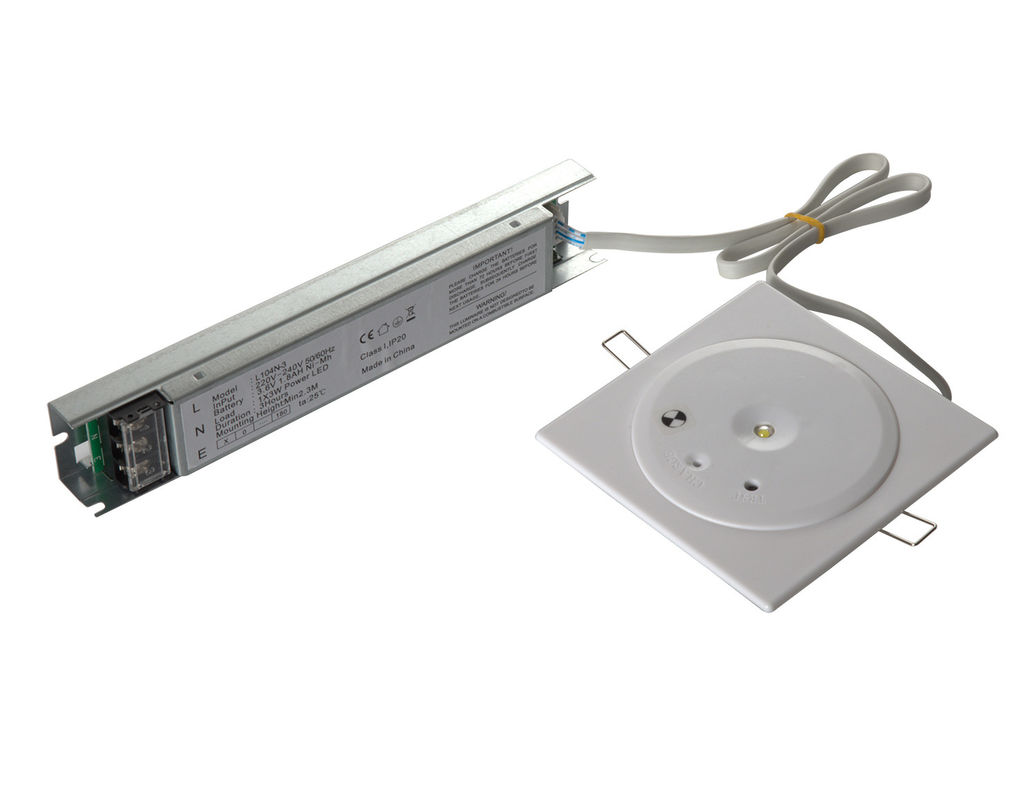 Non Maintained IP20 LED Recessed Ceiling Emergency Light with Battery Backup Fire Exit Sign 220V L104N-3
