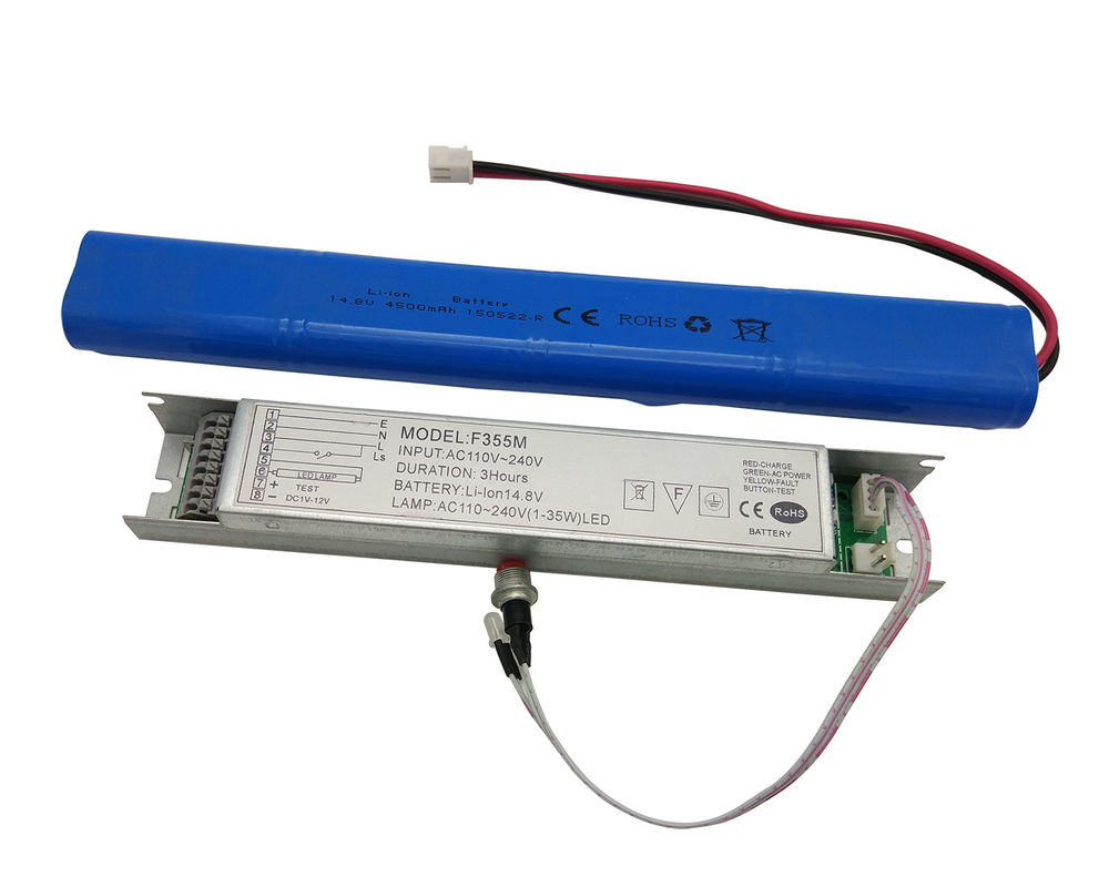LED Emergency Conversion Kit Self Test Li-Ion Battery 1-3 Hours Emergency Time