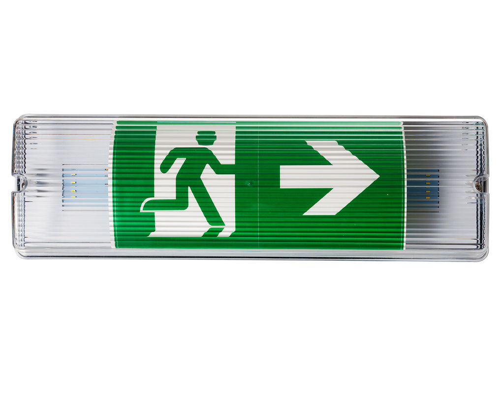 220V LED Emergency Exit Sign with 3 Hours Operation, Fire-Retardant ABS Casing and Nickel-Cadmium Battery