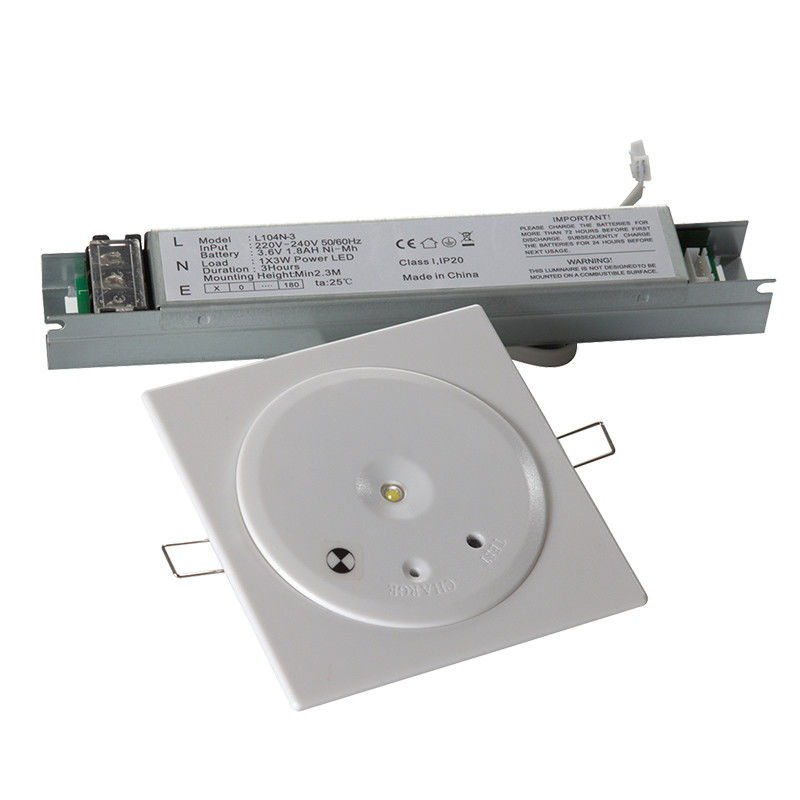 Ceiling Recessed LED Emergency Downlight with 3 Hours Operation Non-maintained and 3 Years Warranty
