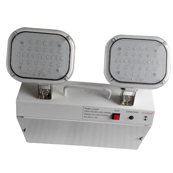 3 Years Warranty 220V-240V Twin Spot Emergency Light with 3 Hours Duration and Steel Casing