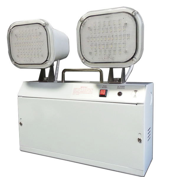 Battery Powered Twin Head 3014 SMD LED Rechargeable Emergency Light with Battery Backup TL084BN